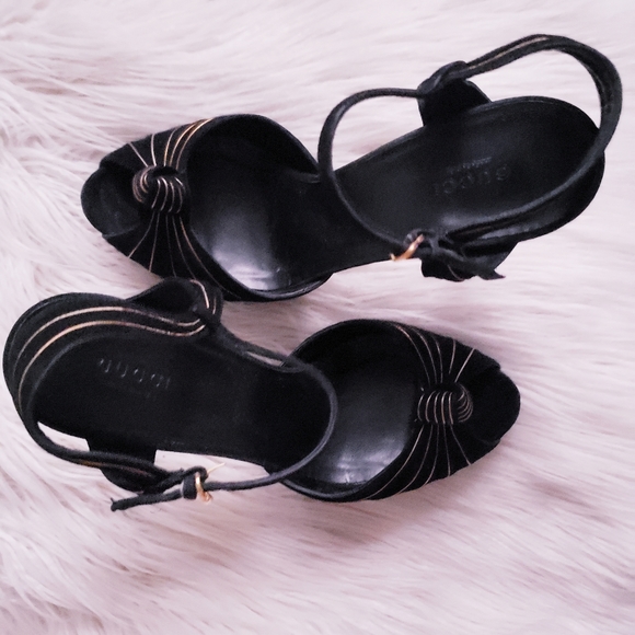 Gucci Suede Platform Heels - Picture 5 of 8